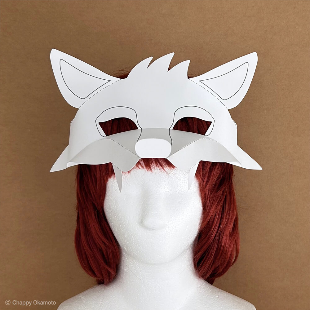 ニホンオオカミ紙製仮面