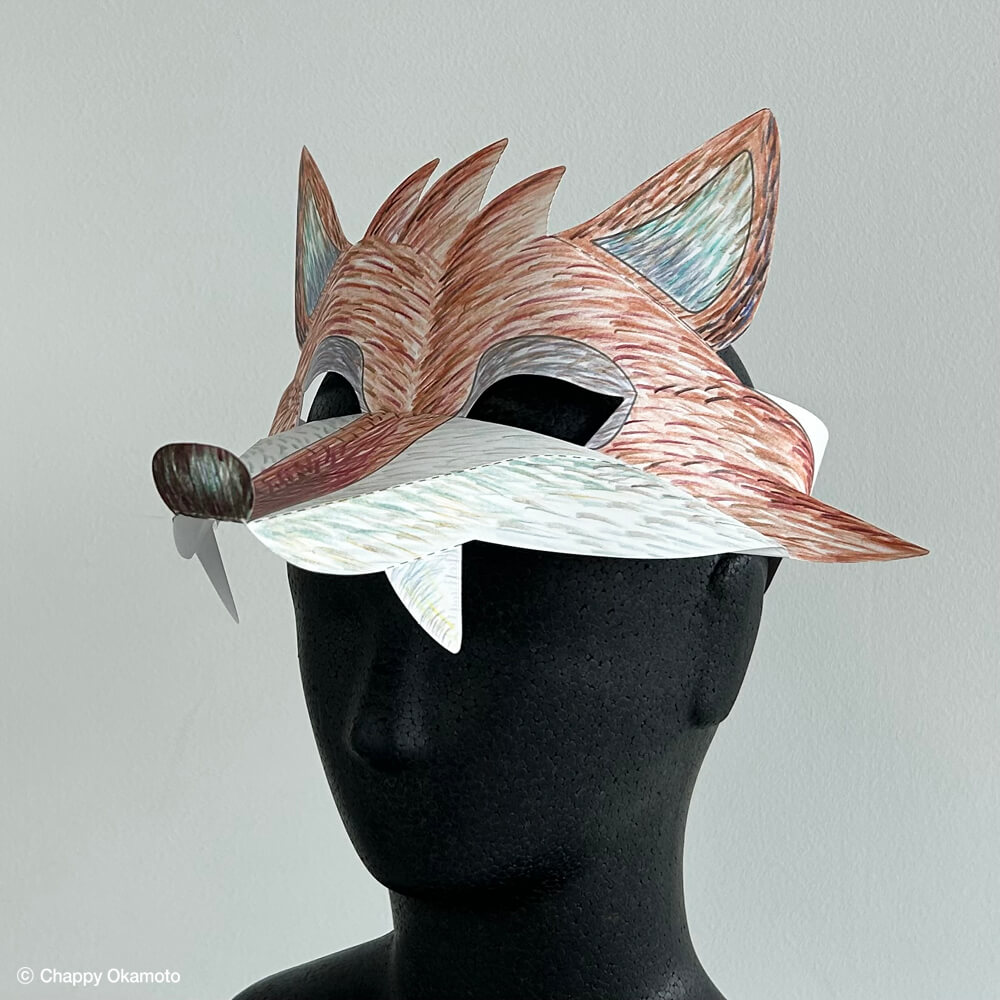 ニホンオオカミ紙製仮面