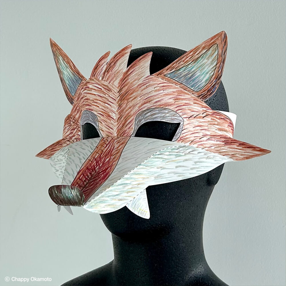 ニホンオオカミ紙製仮面