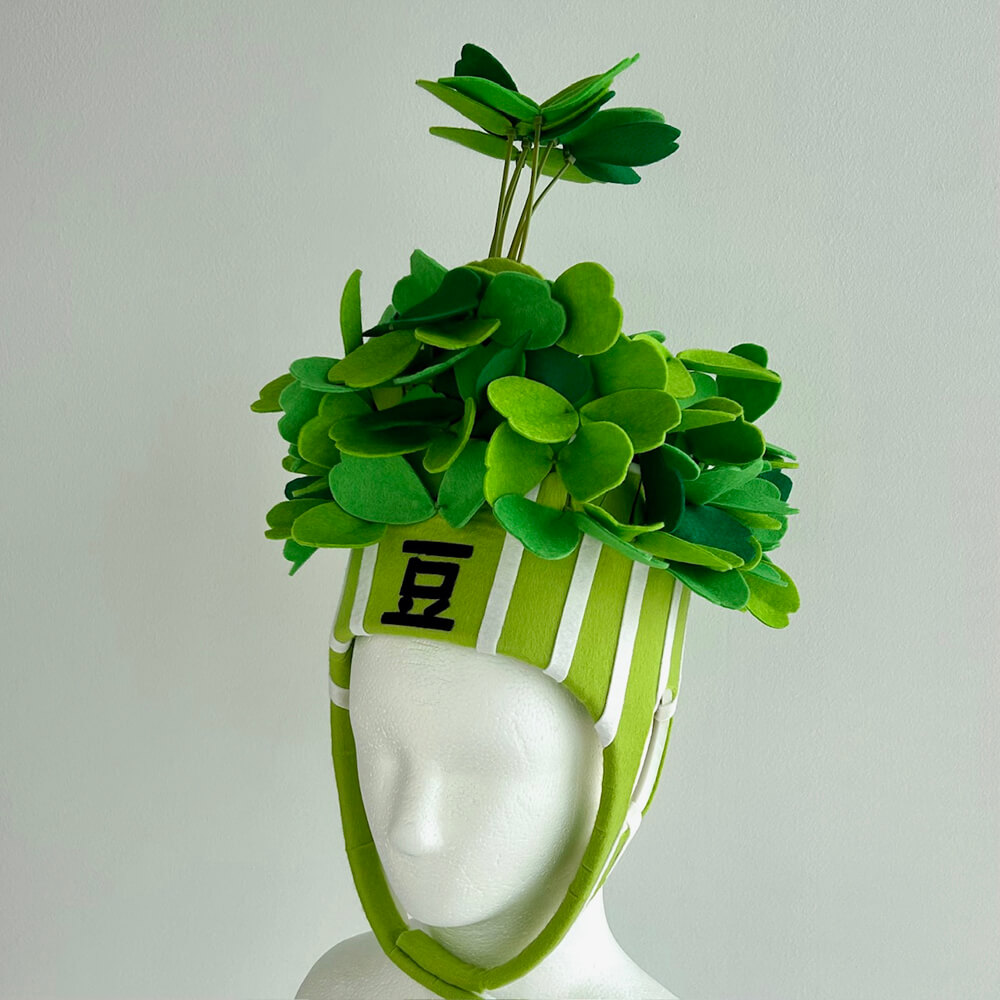 村上農園公式キャラ豆苗の妖精「とうみょん」かぶりもの