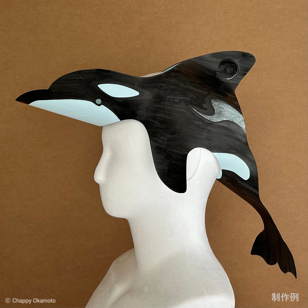 動物かぶりものシャチ