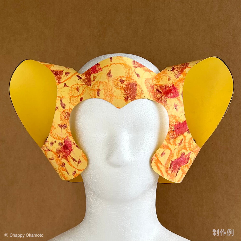 動物かぶりものサル